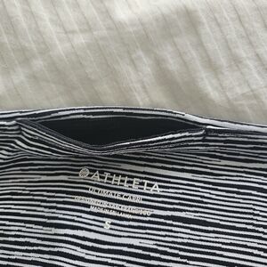Athleta Black and White Striped Leggings